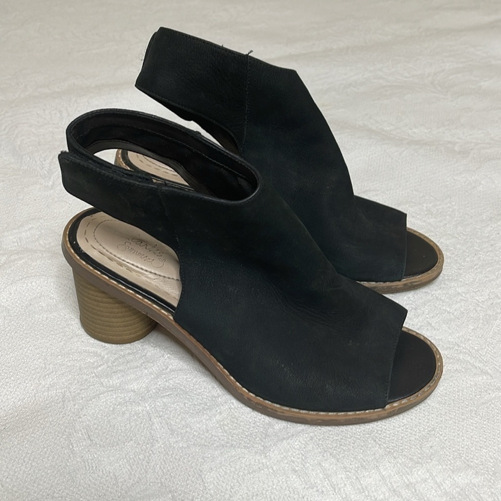 Clarks Sumerset Glacier Charm Open Toe Black Boot… - image 2